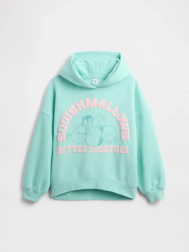 Vintagesoft-hoodie med tryck för barn