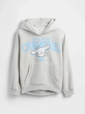 Vintagesoft-hoodie med tryck för barn