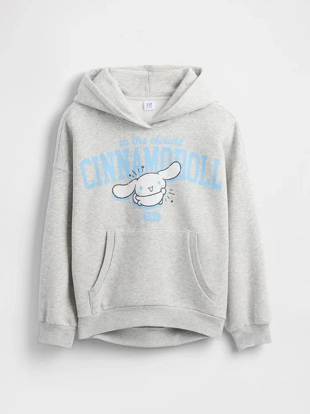 Vintagesoft-hoodie med tryck för barn