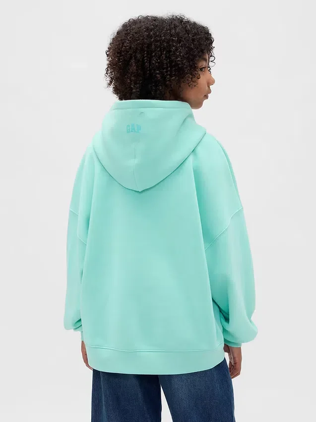 Vintagesoft-hoodie med tryck för barn