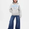Vintagesoft-hoodie med tryck för barn