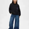Vintagesoft-hoodie med tryck för barn