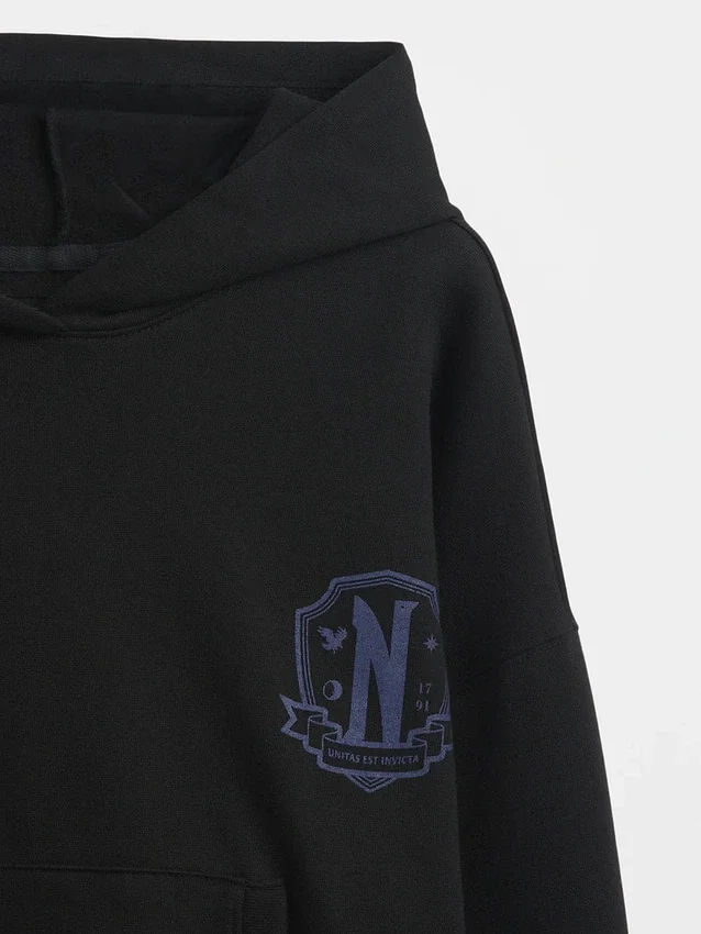 Vintagesoft-hoodie med tryck för barn