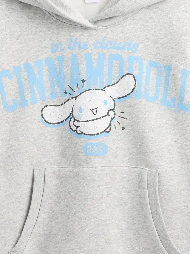 Vintagesoft-hoodie med tryck för barn