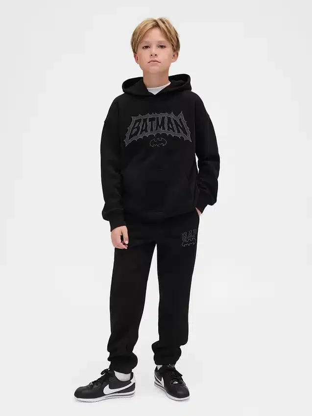 Vintagesoft-joggingbyxor för barn med Batman-logotyp
