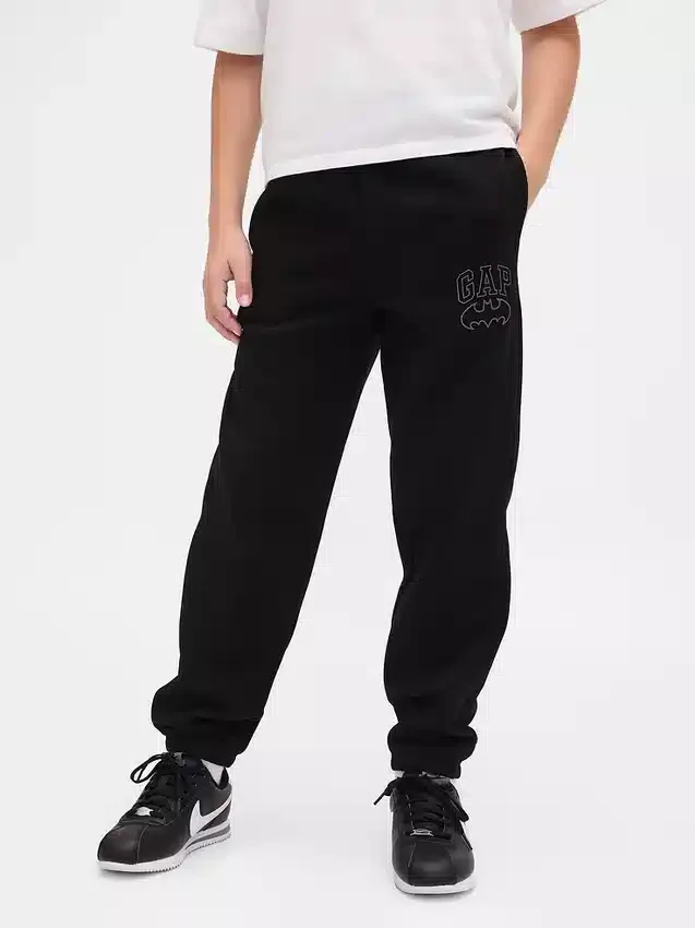 Vintagesoft-joggingbyxor för barn med Batman-logotyp
