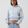 Vintagesoft kort hoodie med logotyp