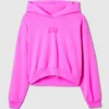 Vintagesoft kort hoodie med logotyp