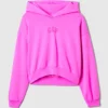 Vintagesoft kort hoodie med logotyp