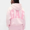 Vintagesoft kort hoodie med logotyp