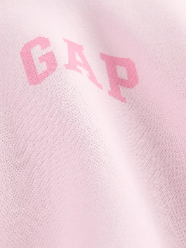 Vintagesoft kort hoodie med logotyp