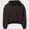Vintagesoft kort hoodie med logotyp