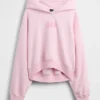 Vintagesoft kort hoodie med logotyp