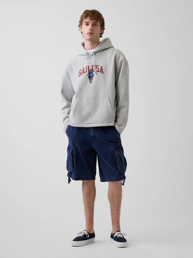 Vintagesoft Oversized Americana Logo-hoodie