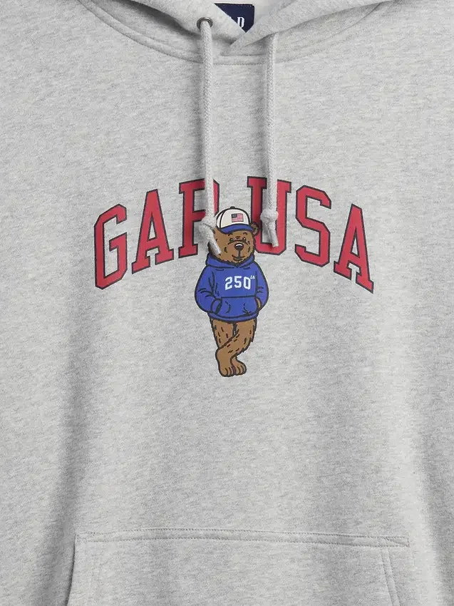 Vintagesoft Oversized Americana Logo-hoodie