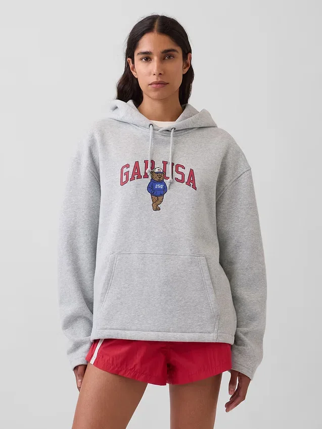 Vintagesoft Oversized Americana Logo-hoodie