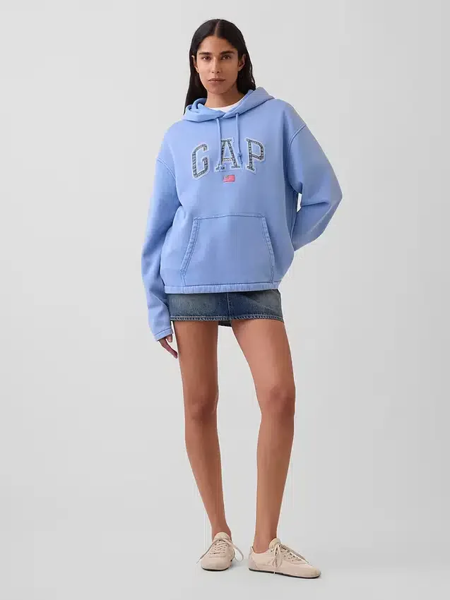 Vintagesoft Oversized Americana Logo-hoodie