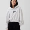 Vintagesoft Oversized Crop Logo Hoodie