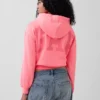Vintagesoft Oversized Crop Logo Hoodie