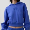 Vintagesoft Oversized Crop Logo Hoodie