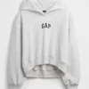 Vintagesoft Oversized Crop Logo Hoodie