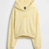 Vintagesoft Oversized Crop Logo Hoodie