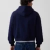Vintagesoft Oversized Crop Zip Hoodie