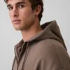 Vintagesoft Oversized Crop Zip Hoodie