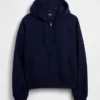 Vintagesoft Oversized Crop Zip Hoodie
