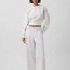 Vintagesoft Oversized Eyelet Crop-tröja
