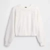 Vintagesoft Oversized Eyelet Crop-tröja