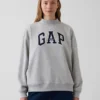 Vintagesoft Oversized Mockneck Logo Sweatshirt