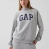 Vintagesoft Oversized Mockneck Logo Sweatshirt