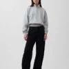 Vintagesoft Oversized tröja med halv dragkedja och kilformad passform
