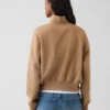 Vintagesoft Oversized tröja med halv dragkedja och kilformad passform