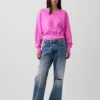 Vintagesoft Oversized tröja med V-ringning