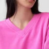 Vintagesoft Oversized tröja med V-ringning