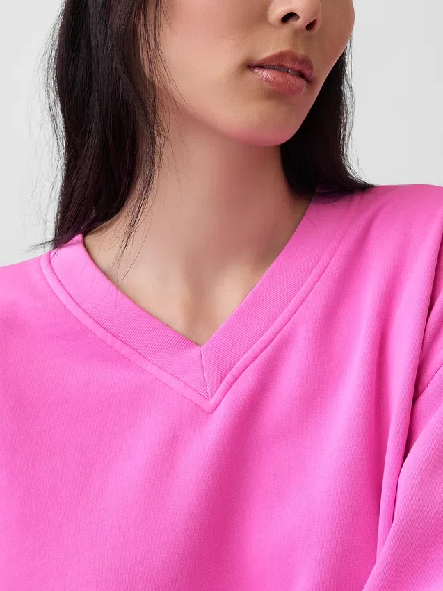 Vintagesoft Oversized tröja med V-ringning