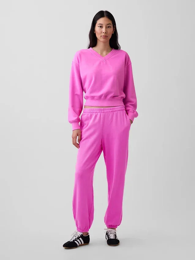 Vintagesoft Oversized tröja med V-ringning