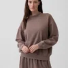 Vintagesoft Oversized tunika-tröja med hög hals