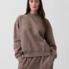Vintagesoft Oversized tunika-tröja med hög hals