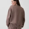 Vintagesoft Oversized tunika-tröja med hög hals