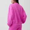 Vintagesoft Oversized tunika-tröja med hög hals