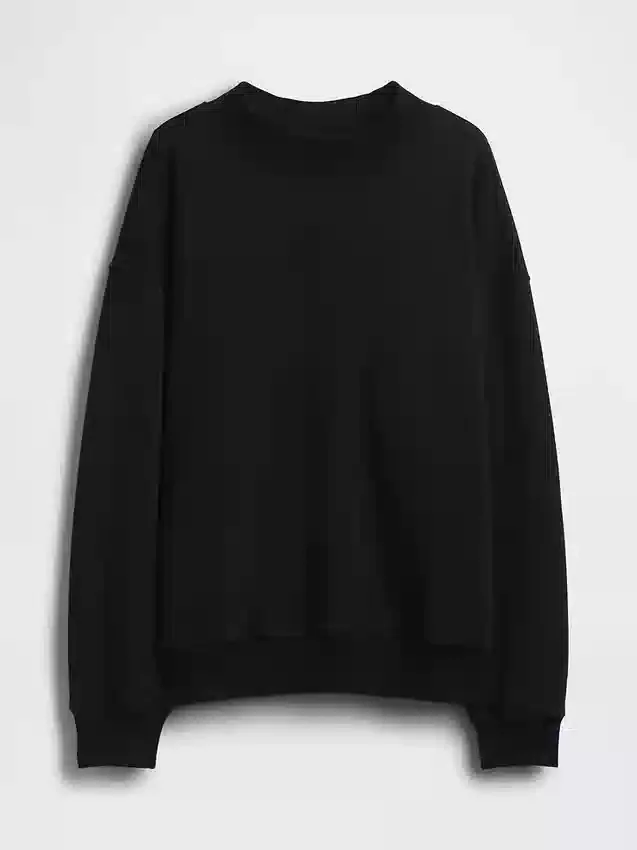 Vintagesoft Oversized tunika-tröja med hög hals