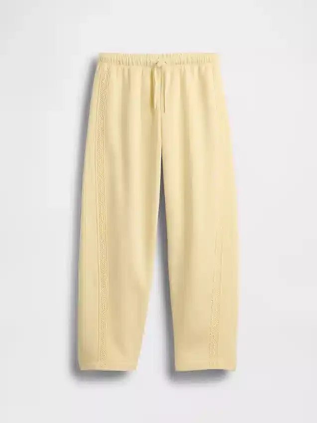 Vintagesoft Relaxed Joggingbyxor med spetskant för barn