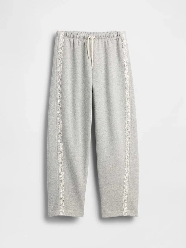Vintagesoft Relaxed Joggingbyxor med spetskant för barn