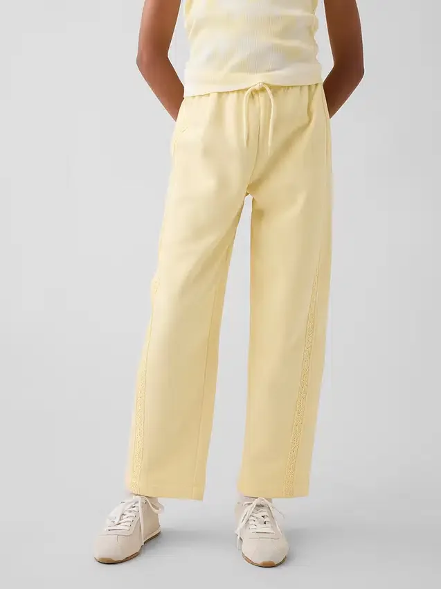 Vintagesoft Relaxed Joggingbyxor med spetskant för barn