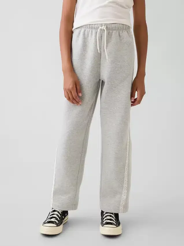 Vintagesoft Relaxed Joggingbyxor med spetskant för barn