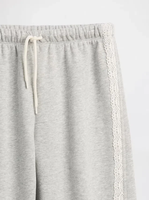 Vintagesoft Relaxed Joggingbyxor med spetskant för barn