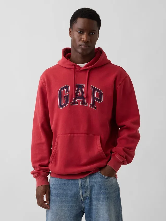 Vintagesoft Relaxed Logo-hoodie för vuxna